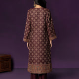 Kasturi Maroon Printed Jamawar Suit Set with Dupatta