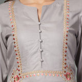 Viscose Rayon Embroidered Kurta Palazzo Set