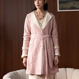 Aera Pink Belted Coat