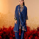 Aaradhya Antique Blue Embroidered Suit Set