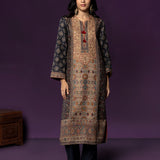 Kasturi Blue Printed Jamawar Suit Set with Dupatta