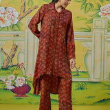 Aavya Burnt Orange Printed Co-ord Set