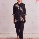 Arohi Sable Black Embroidered Co-ord Set