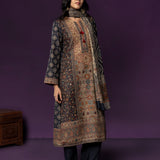 Kasturi Blue Printed Jamawar Suit Set with Dupatta