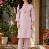 Cotton Linen Embellished Co-Ord Set Set