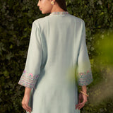 Sasha Mint Green Embroidered Ethnic Co-ord Set for Women