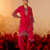 Aaradhya Antique Pink Embroidered Suit Set