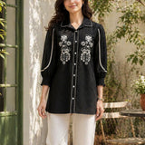 Cotton Embroidered Shirt Top