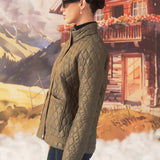 Akira Olive Monochrome Short Jacket for Women