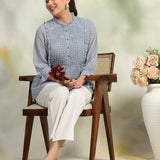 Ethnic Threadwork A-Line Georgette Kurti