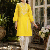Cotton Linen Embroidered Tunic