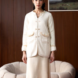 Winslet Ivory Textured Jacket