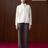 Ardelle Grey Fleece Collared Jacket