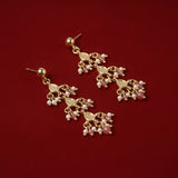 Salmon Pink Ira Beaded Earrings