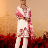 Aarohi Oat Ivory Embroidered Suit Set