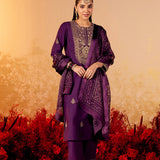 Riva Imperial Purple Embroidered Suit Set