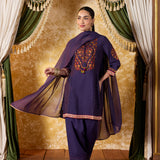 Nysa Violet Purple Embroidered Farshi Suit Set