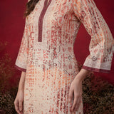 Naomi Rust Printed Cotton Blend Kurta for Women
