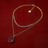 Meher Amethyst Druzy Crystal Necklace
