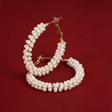 Inaya Pearl Hoop Earrings