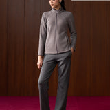 Noelle Grey Fur-lined Jacket