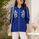 Cotton Embroidered Shirt Top