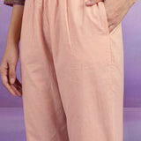 Pink All-Over Placement Printed Straight Suit Set