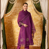 Esha Mulberry Purple Embroidered Suit Set
