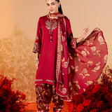 Ameera Ruby Red Embroidered Suit Set