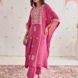 Amaira Barbie Pink Embroidered Kaftan Set