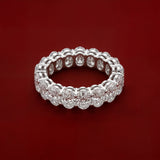 Silver Naira Clear Swarovski Ring