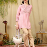 Cotton Linen Embroidered Top