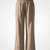 Beige Linen Blend Daily Wear Palazzos