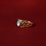Chrome Selene Moonstone Ring