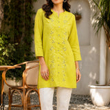 Sequinned Ethnic Embroidered Straight Kurti