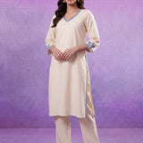 Anika Ivory Embroidered Kurta Set
