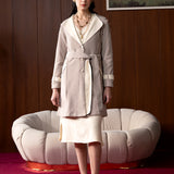Aera Beige Belted Coat