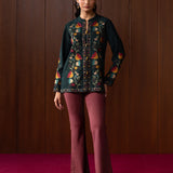 Rivara Green Embroidered Cord Jacket