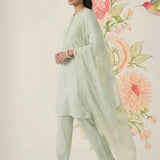 Suroor Mint Green Embroidered Chanderi Kurta Set