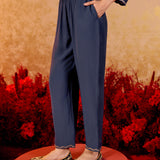 Aadhya Imperial Blue Embroidered Kurta Set