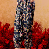 Ameera Space Blue Embroidered Suit Set