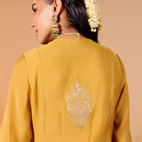 Saanvi Yellow Mustard Embroidered Sharara Set