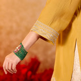 Saanvi Yellow Mustard Embroidered Sharara Set
