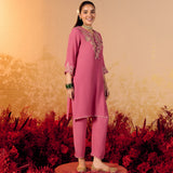 Meera Subtle Pink Embroidered Kurta Set