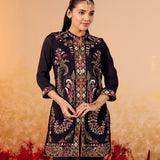 Eshvi Jade Black Embroidered Co-ord Set