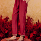 Eshvi Subtle Red Embroidered Co-ord Set