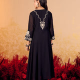 Pranika Black Pearl Embroidered Anarkali Suit Set
