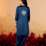 Samaira Admiral Blue Embroidered Suit Set