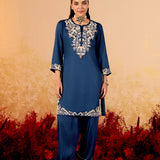 Samaira Admiral Blue Embroidered Suit Set
