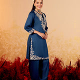 Samaira Admiral Blue Embroidered Suit Set